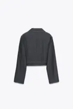 CONTRAST STITCH CROPPED JACKET