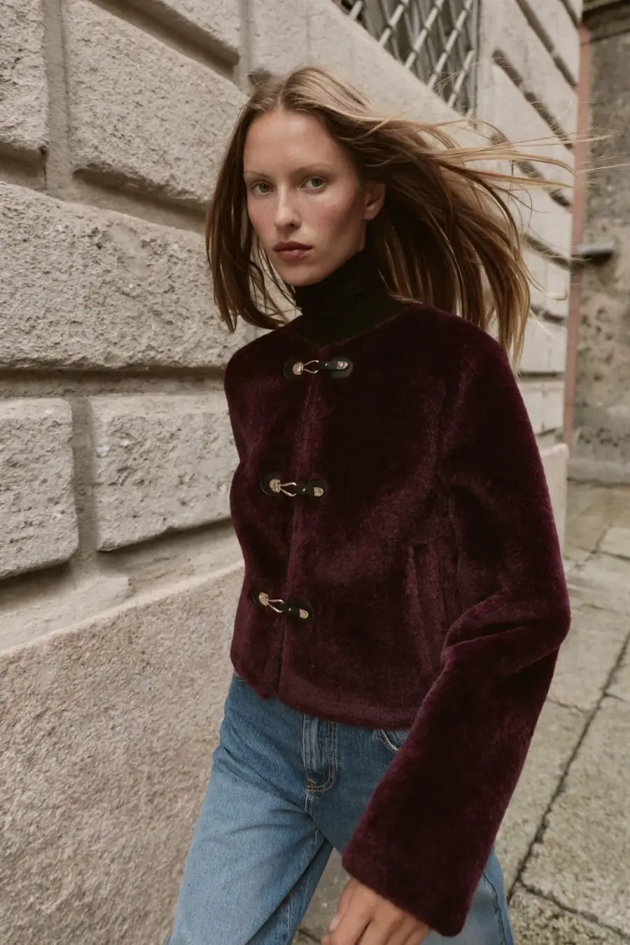 DOUBLE-FACED JACKET WITH TOGGLES