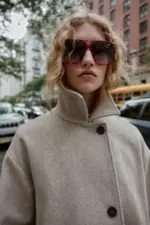 SOFT DOUBLE-POSITION COLLAR COAT