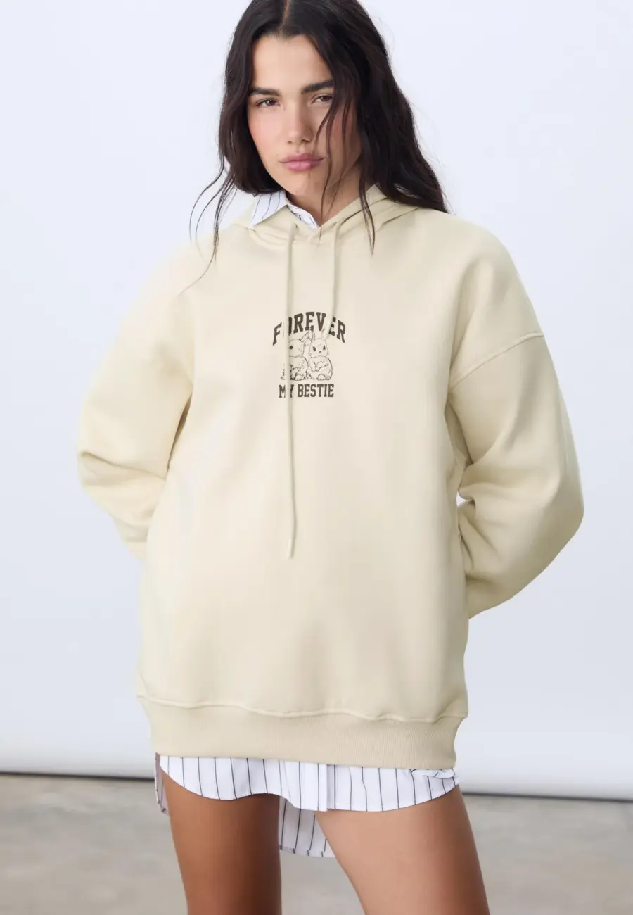 Graphic print hoodie