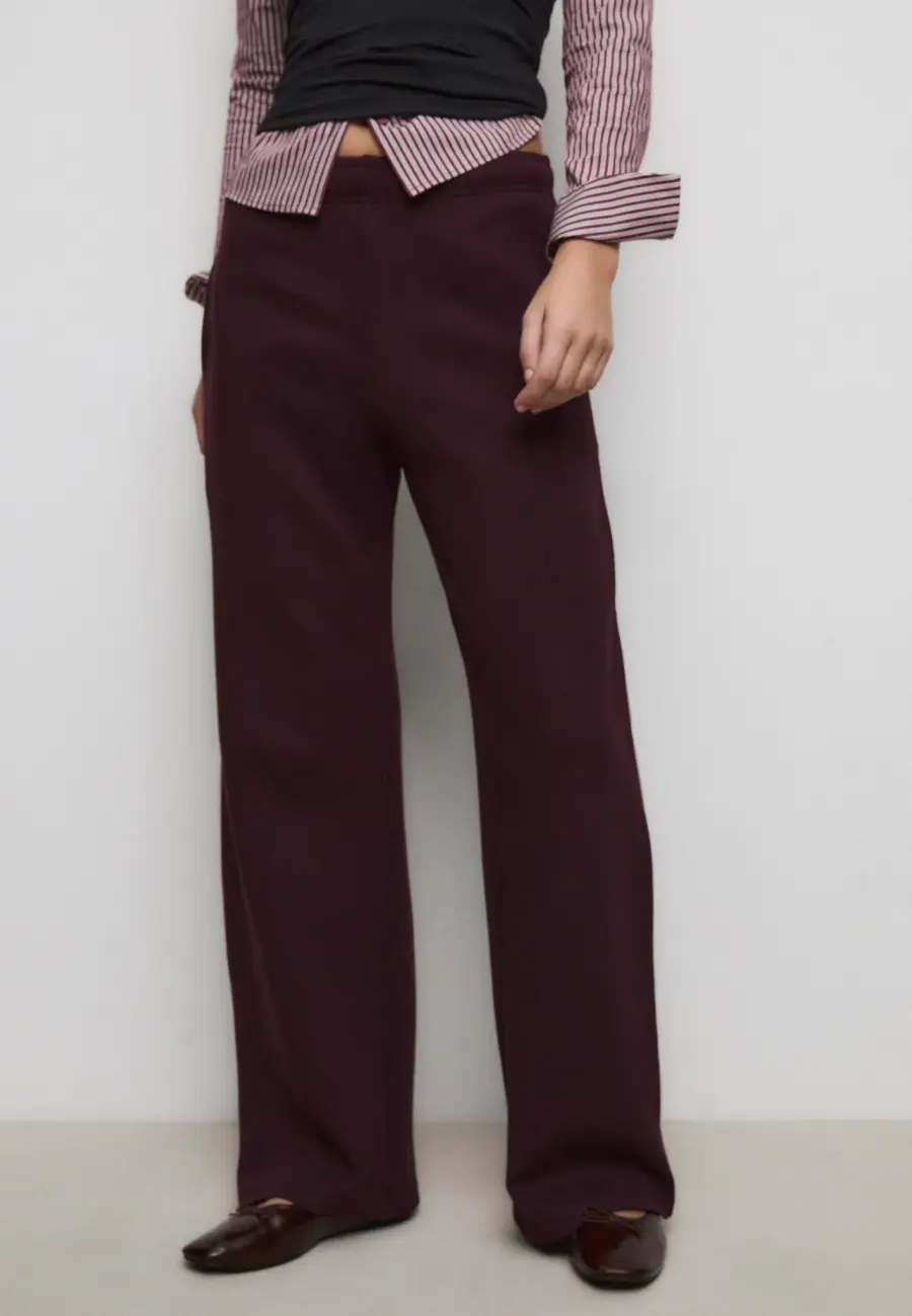 Wide-leg jogger trousers