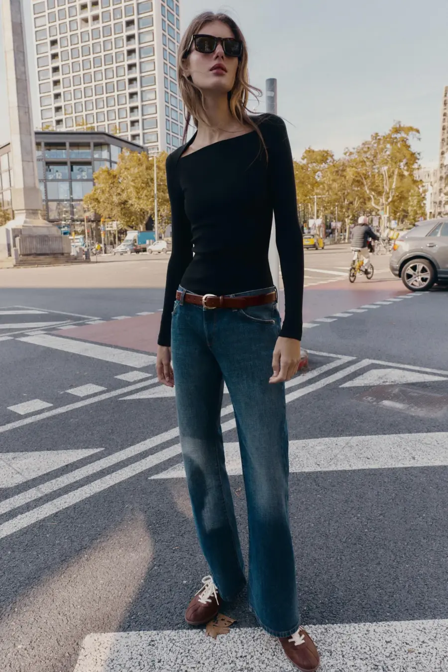 RIBBED LONG SLEEVE T-SHIRT