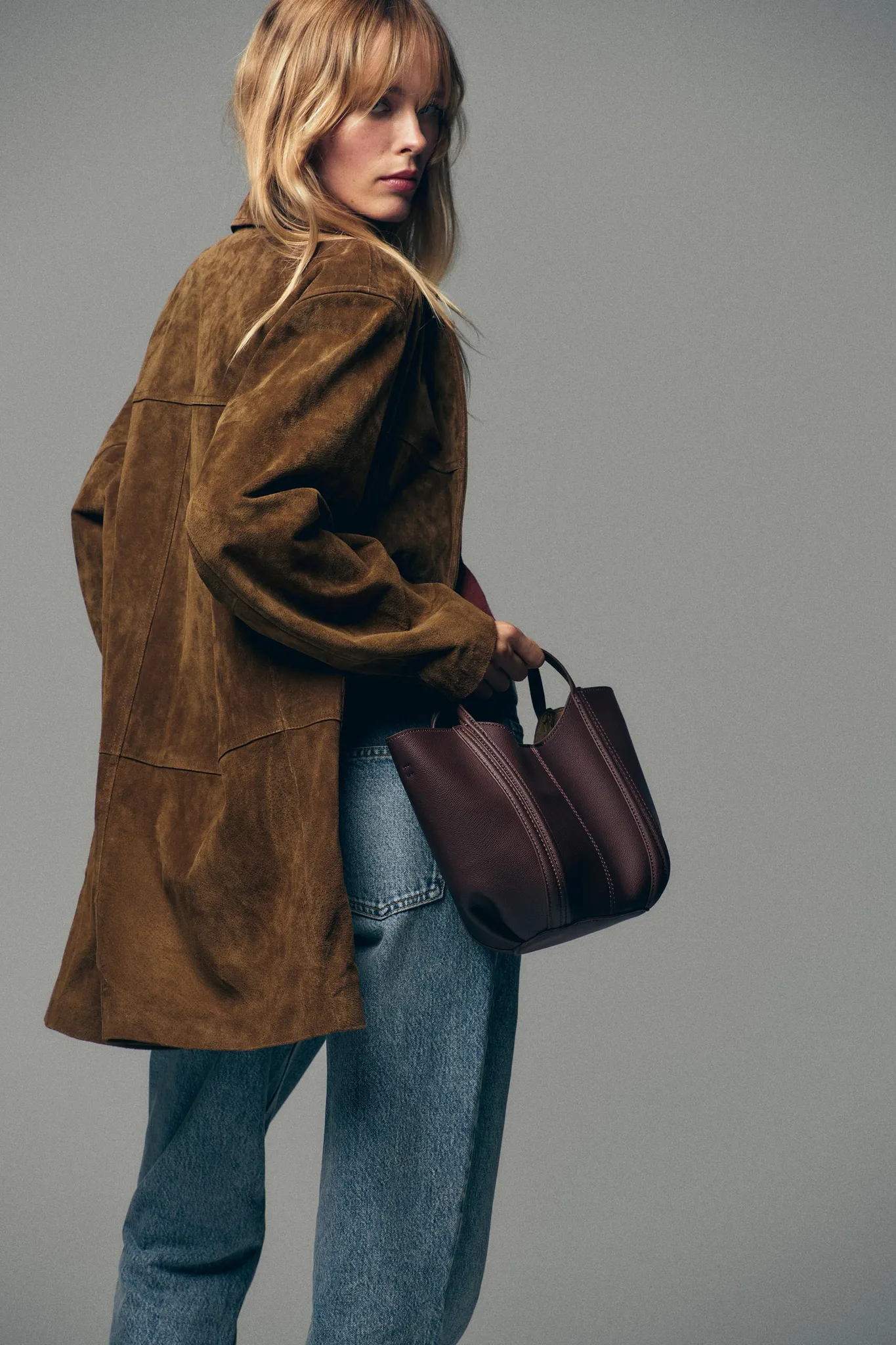 MINI CITY BAG WITH TOPSTITCHING