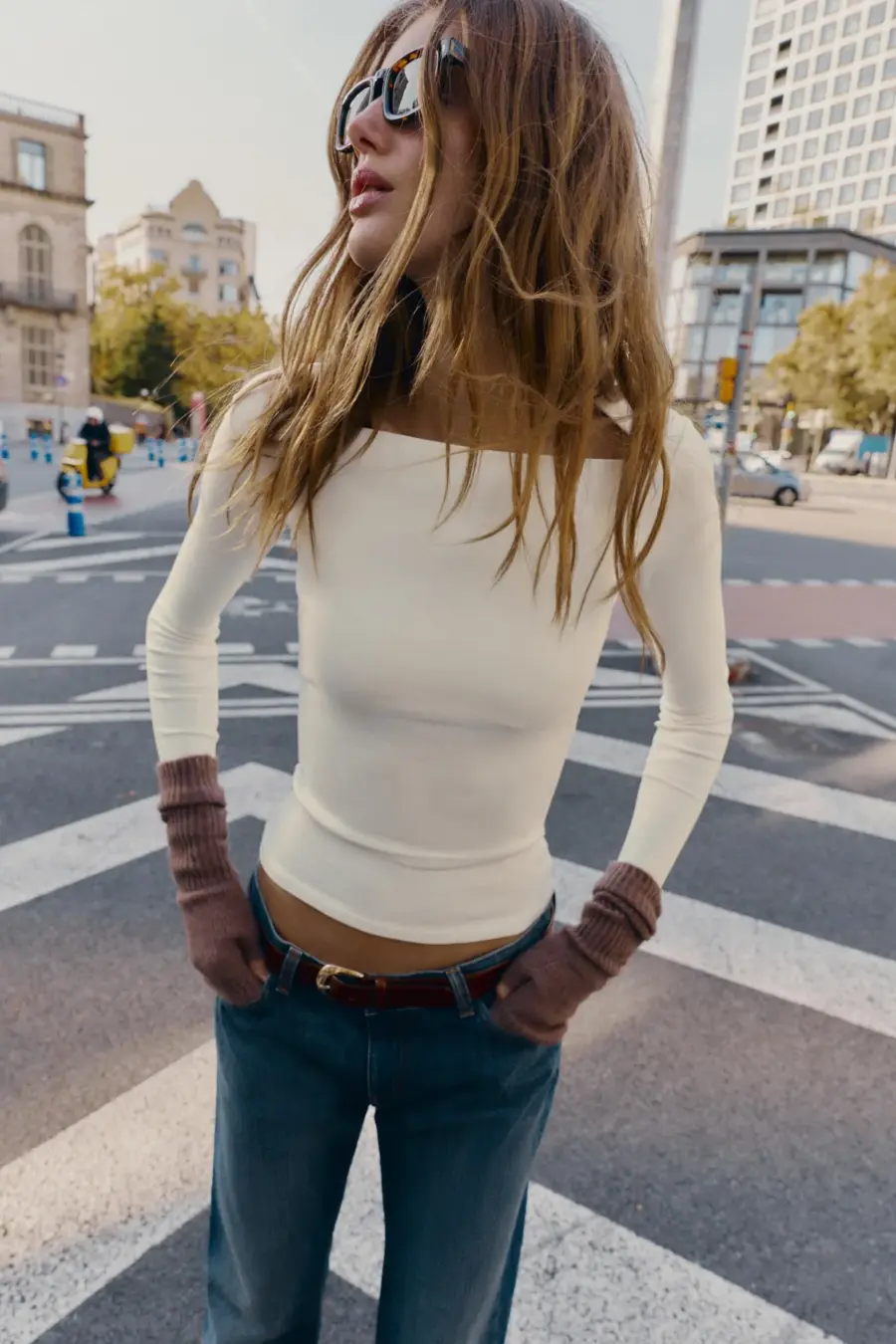 RIBBED LONG SLEEVE T-SHIRT