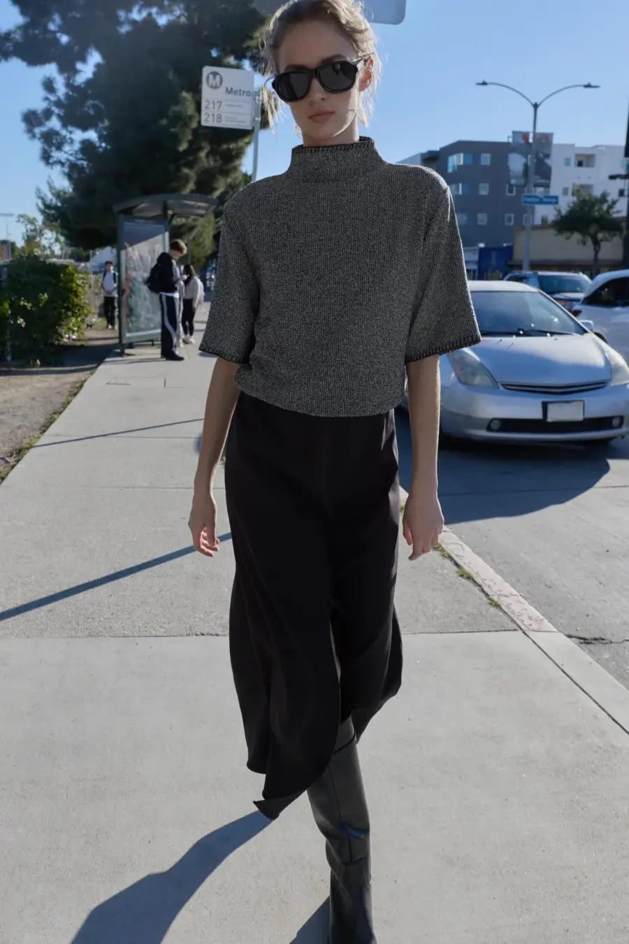 COMBINED MIDI DRESS
