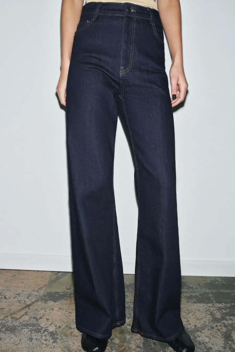 ZW COLLECTION WIDE-LEG HIGH-WAIST JEANS