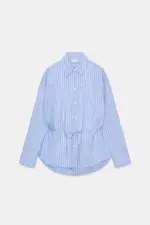 OVERSIZE SHIRT WITH BELT AND T-SHIRT