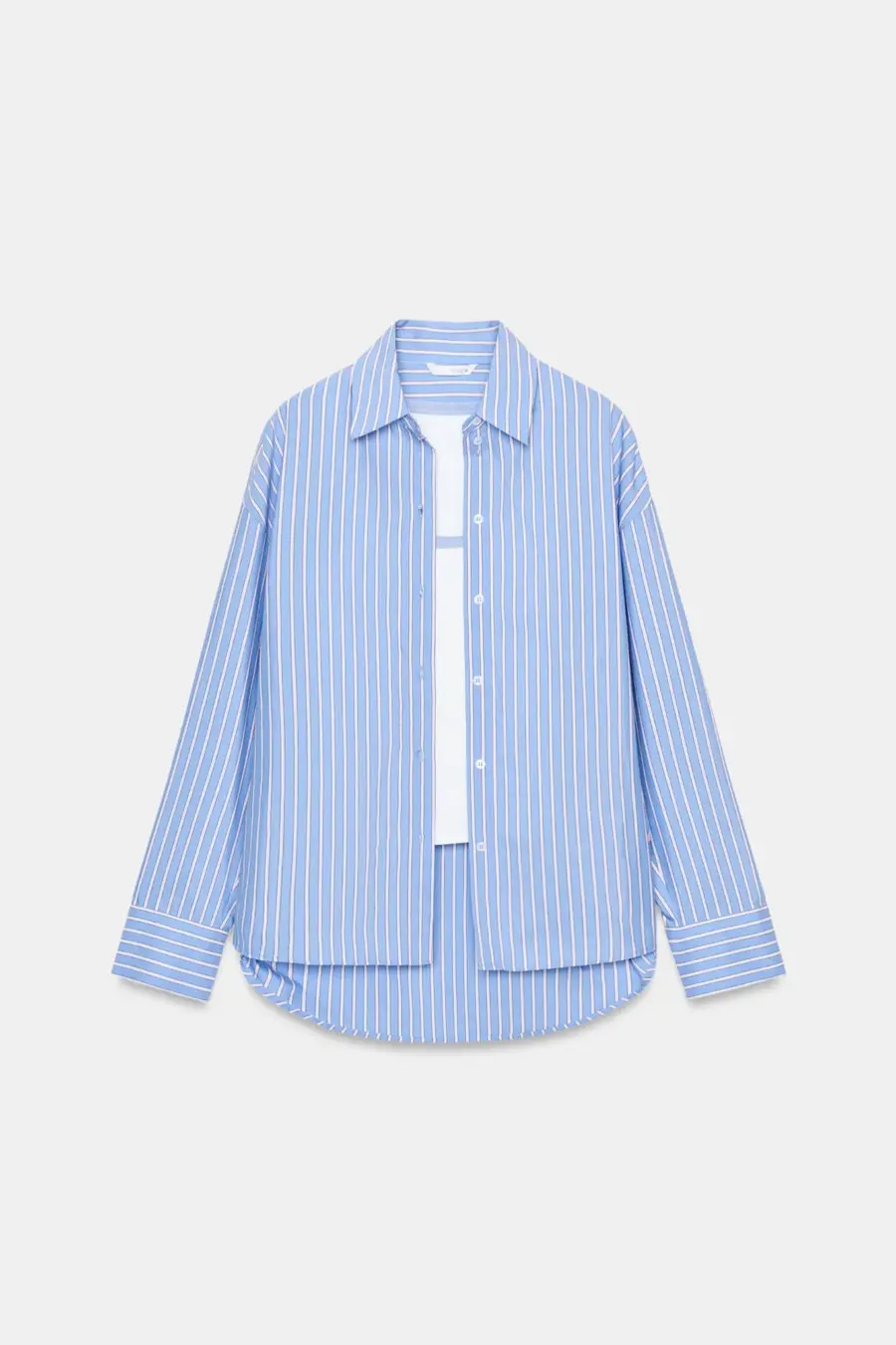 OVERSIZE SHIRT WITH BELT AND T-SHIRT