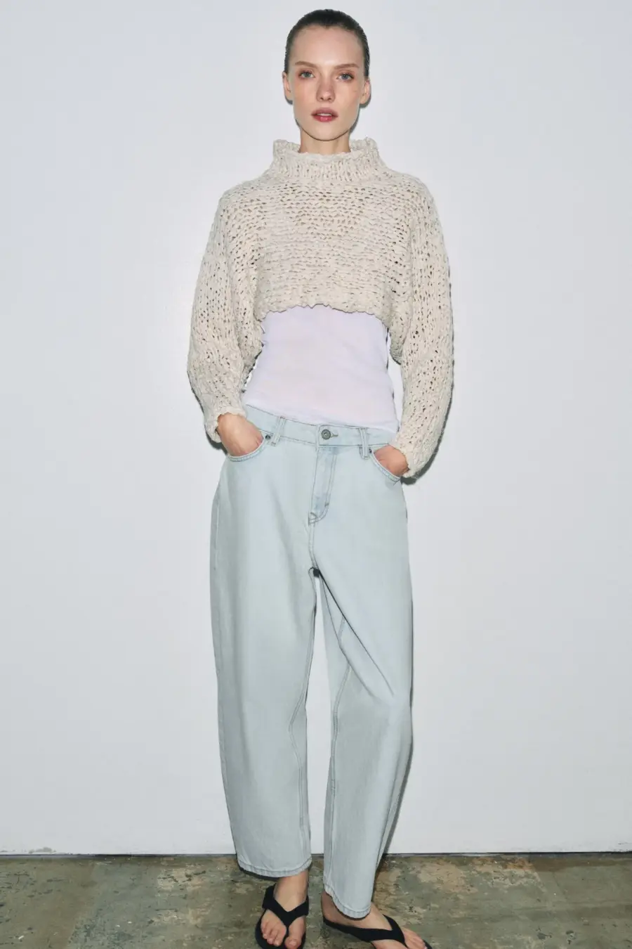 ZW COLLECTION TAPERED MID-WAIST JEANS