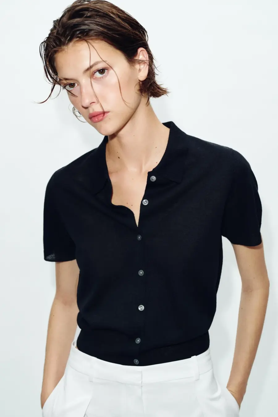 SHORT SLEEVE CARDIGAN