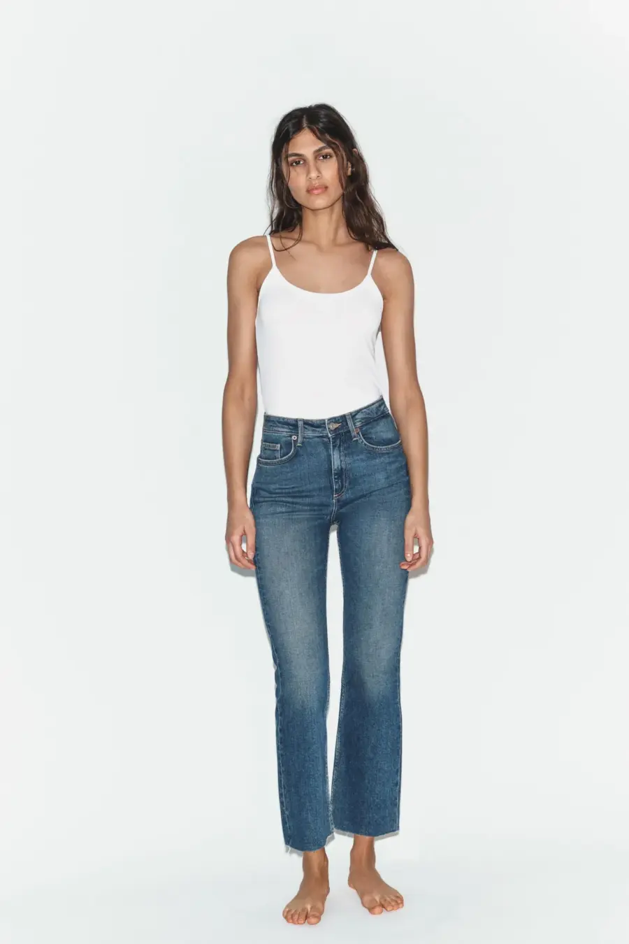 TRF CROPPED FLARE HIGH-WAIST JEANS