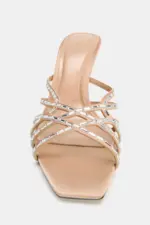 STRAPPY RHINESTONE SANDALS
