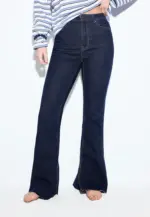 D74 Flared jeans with slit