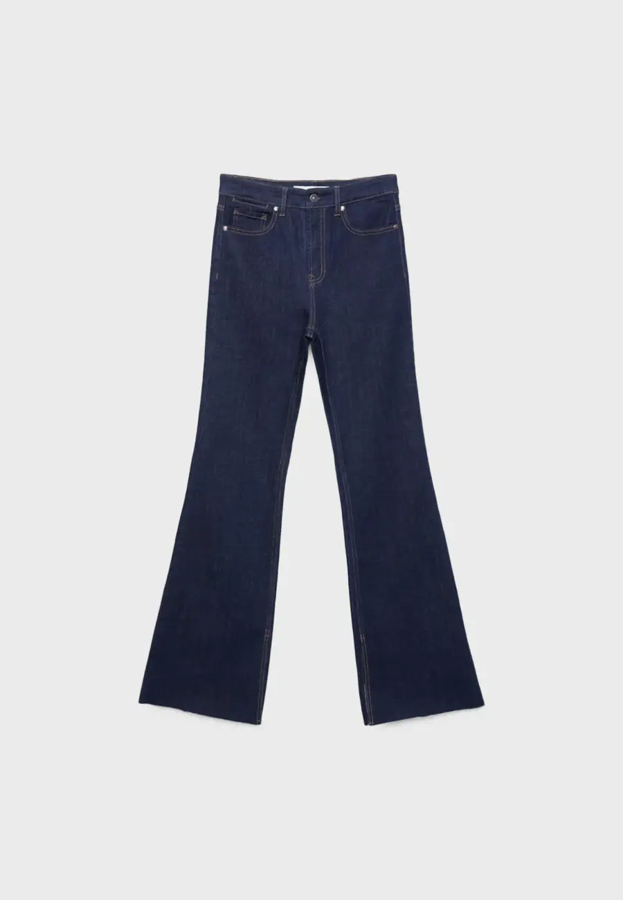 D74 Flared jeans with slit