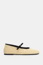 CONTRAST BRAIDED BALLET FLATS