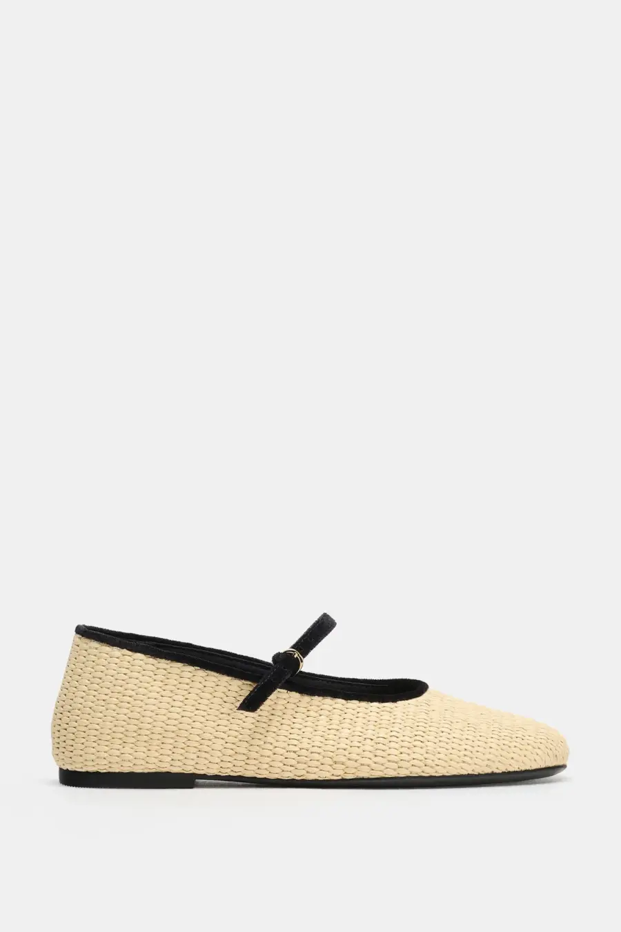 CONTRAST BRAIDED BALLET FLATS