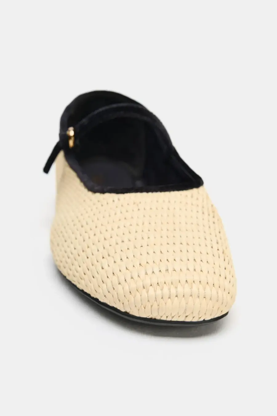CONTRAST BRAIDED BALLET FLATS