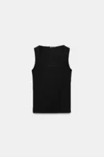 WIDE STRAP POLYAMIDE T-SHIRT