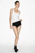 WIDE STRAP POLYAMIDE T-SHIRT
