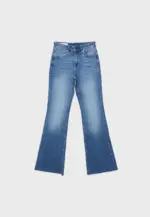 D74 Flared jeans with slit