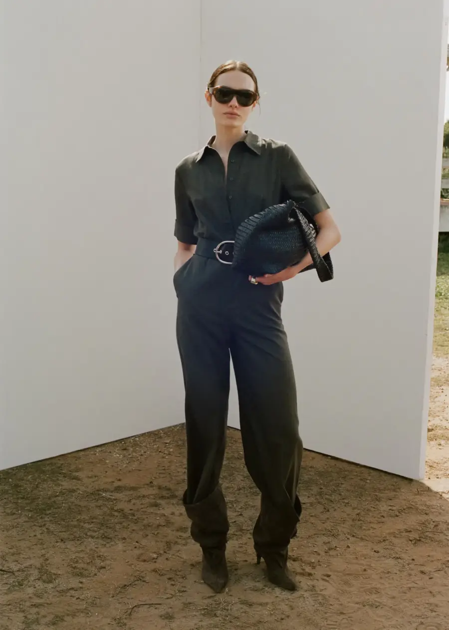 Lyocell shirt jumpsuit