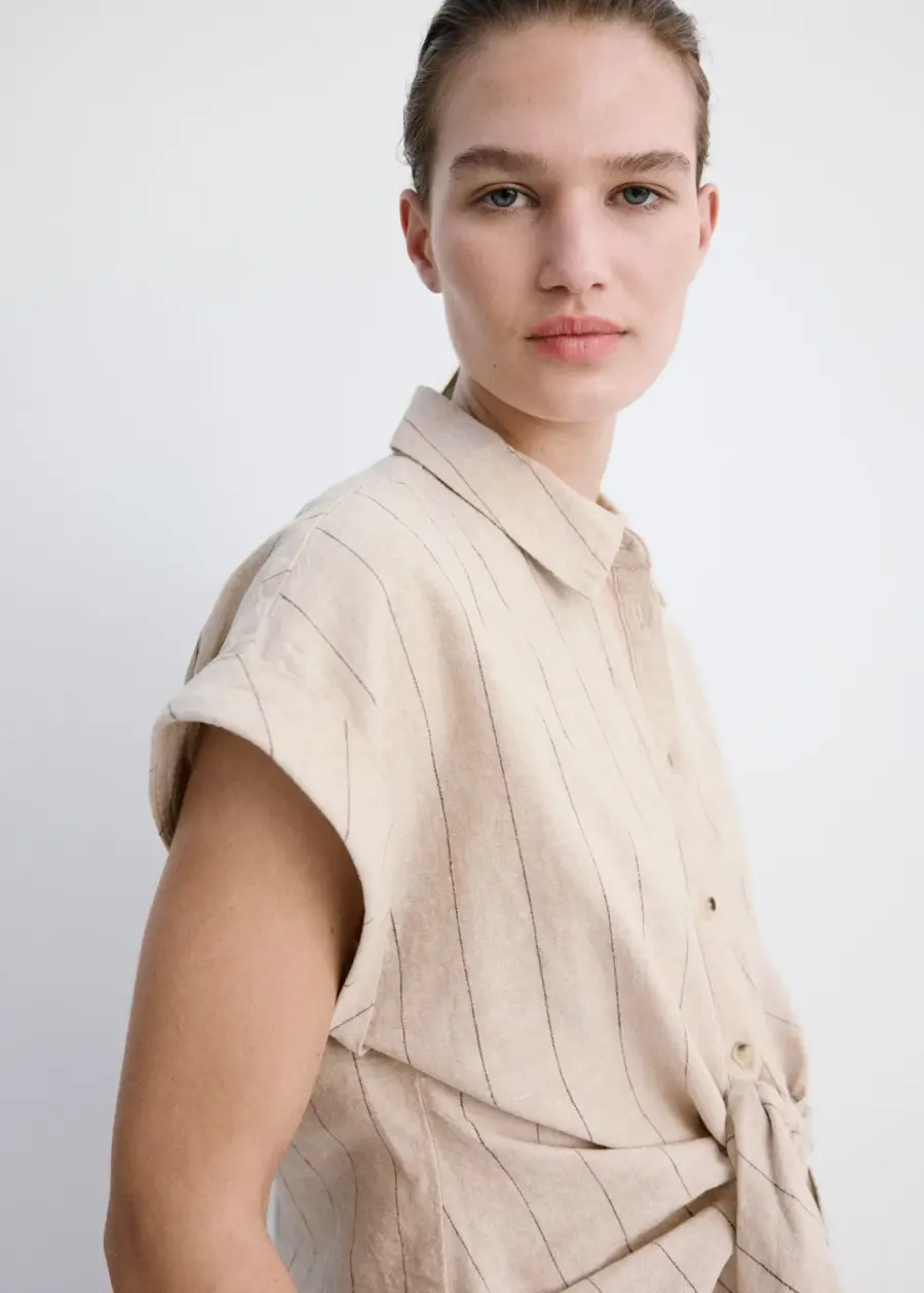 Linen pinstripe shirt