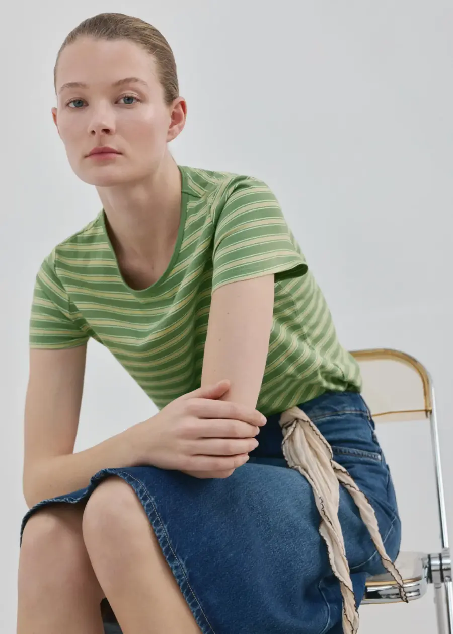 Striped cotton T-shirt