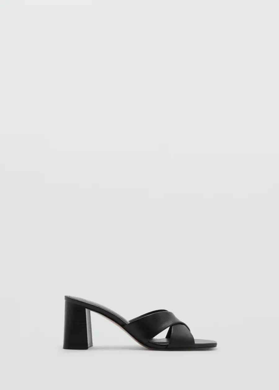 Leather block-heel sandals