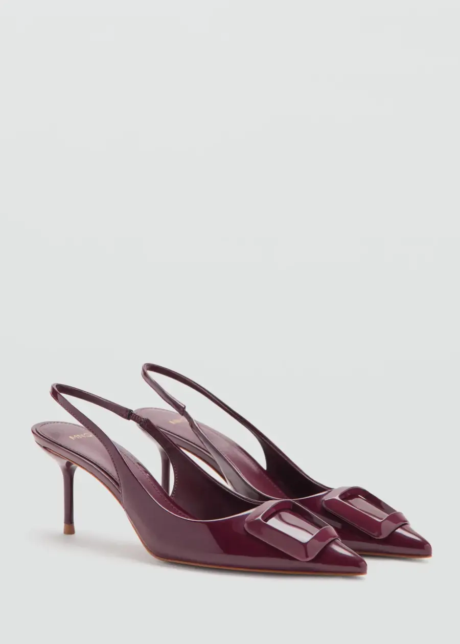 Patent heeled shoes