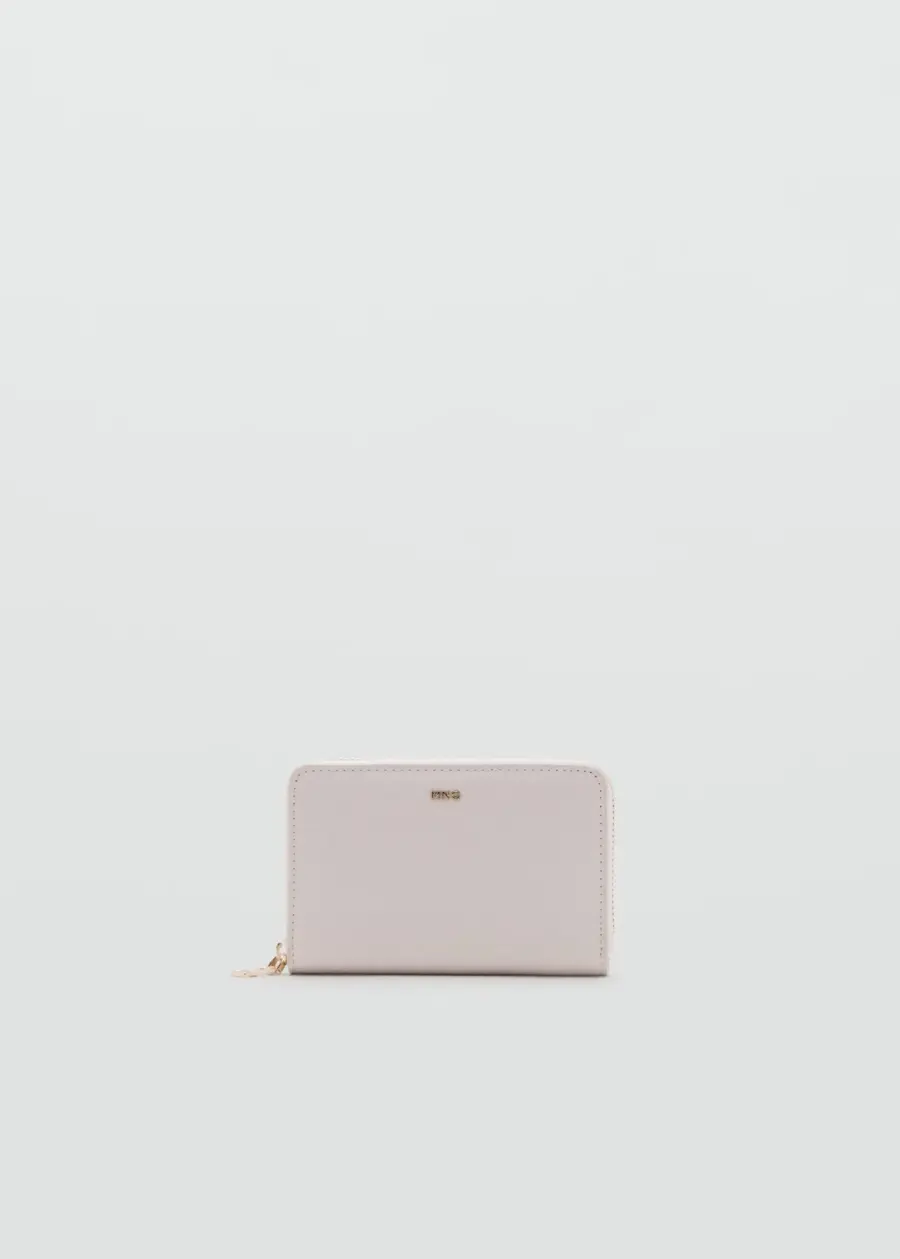 Medium wallet with saffiano effect