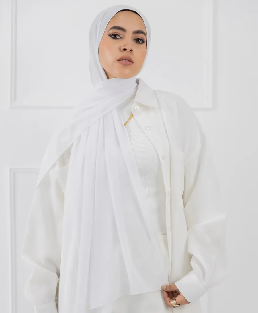 شيفون سادة أبيض | White Chiffon