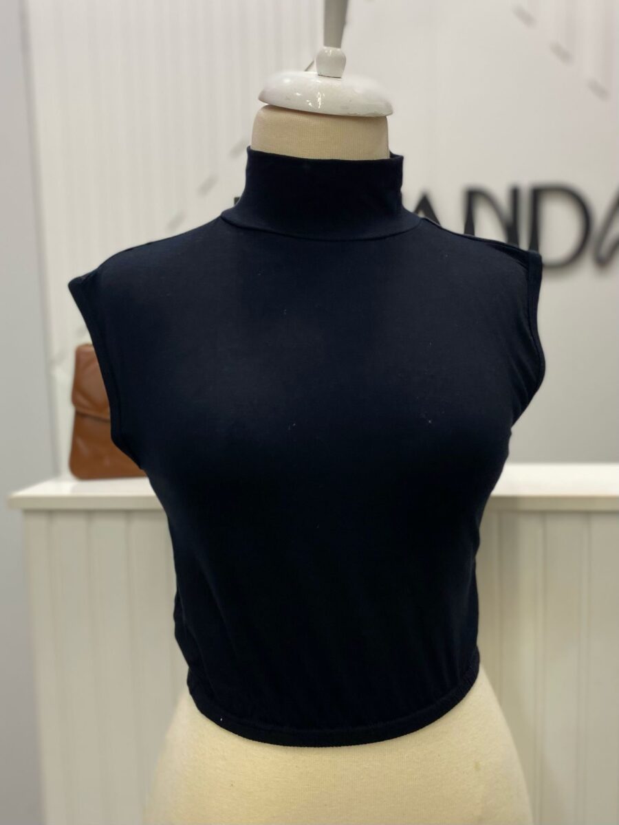 قبة قطن أسود | SLEEVELESS VEST
