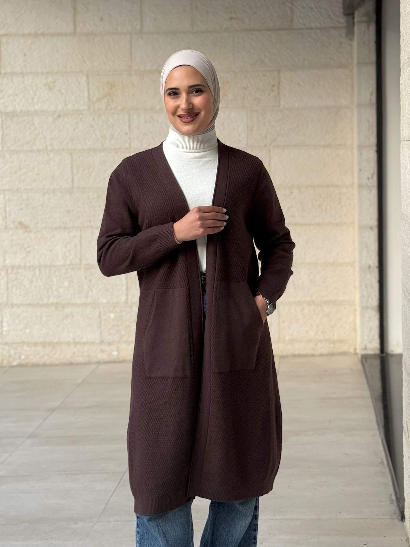جاكيت صوف بني | 100cm