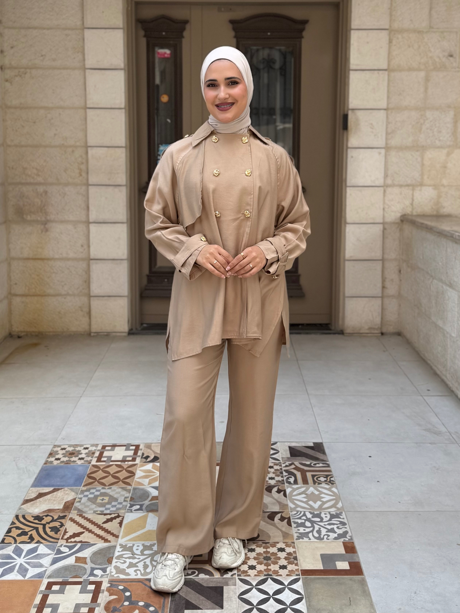 طقم صيفي بيج | Set