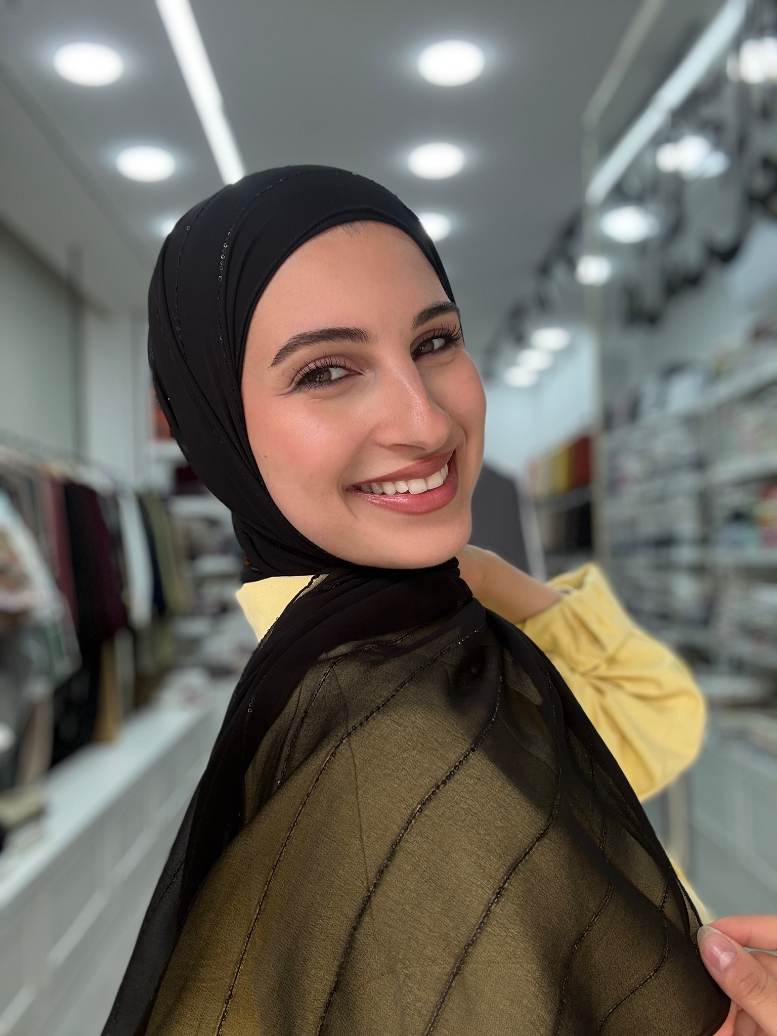 شيفون ميني رسمي أسود