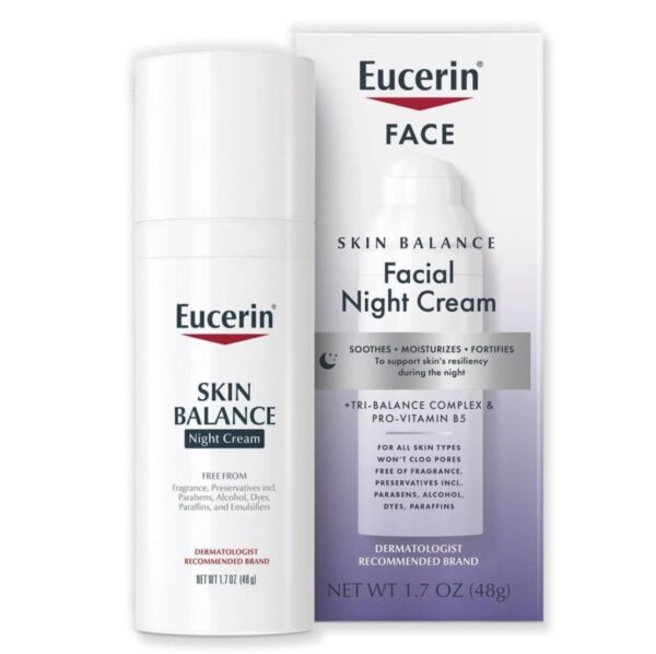 קרם לילה לאיזון העור לפנים מבית Eucerin