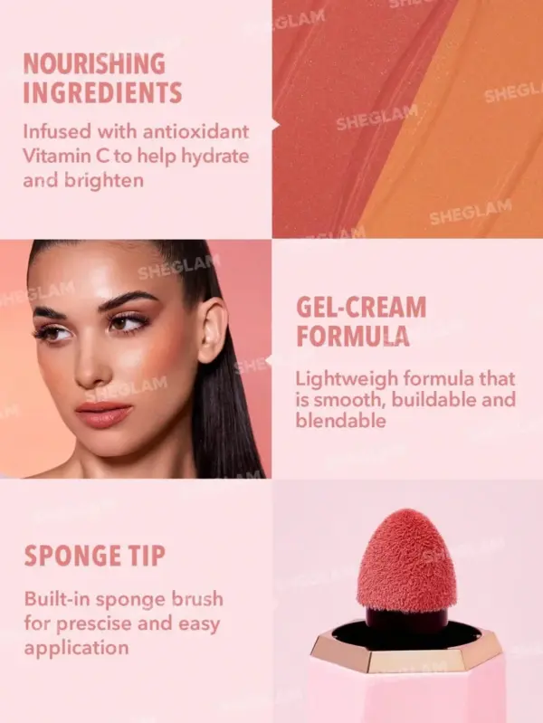SHEGLAM COLOR BLOOM DAYGLOW LIQUID BLUSH Love Cake