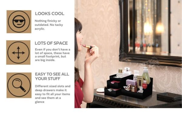 Cosmetic organizer with drawers