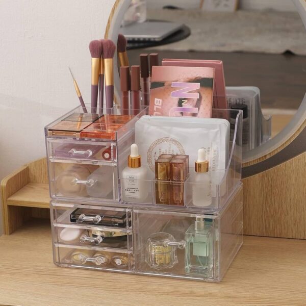 Clear Acrylic Cosmetic Organizer with Drawers