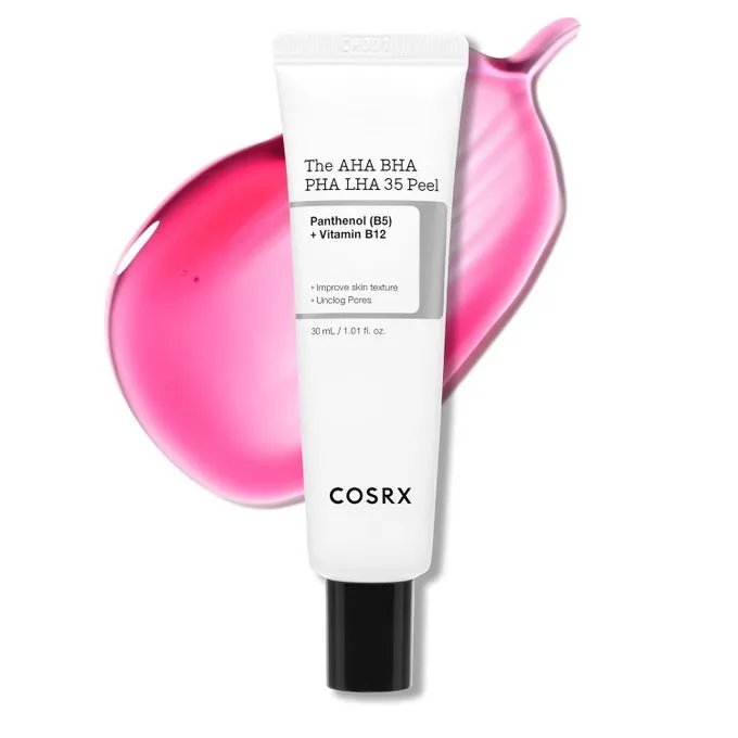 Cosrx The AHA BHA PHA LHA 35 مقشر بانثينول B5 + فيتامين B12 - 30 مل