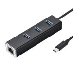 Type C to 3 ports USB 3.0 Hub with Ethernet