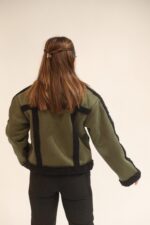 Suede and short fur jacket