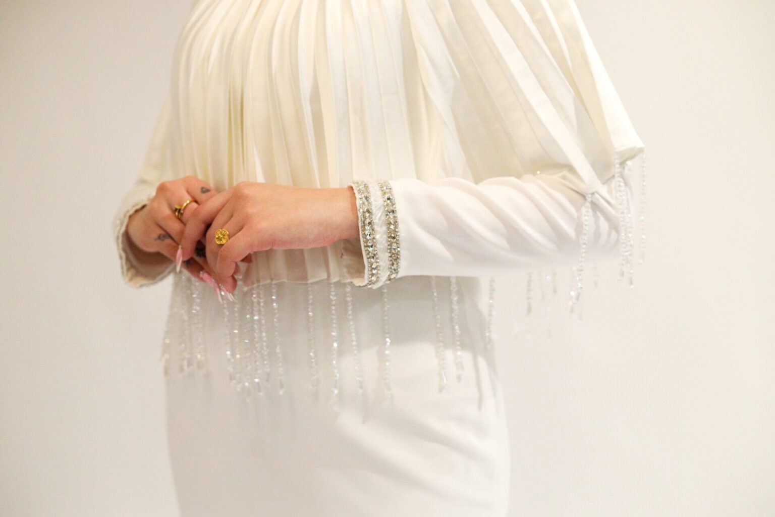 White formal dress