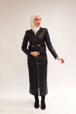 Leather two-piece set