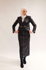 Leather two-piece set