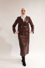 Leather two-piece set