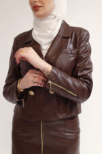 Leather two-piece set