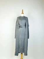 Two-piece wool dress