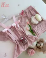 طقم زهر شبر OFF SHOULDER بنطلون و توب نص كم