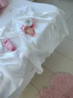 فستان ابيض دانتيل ستان